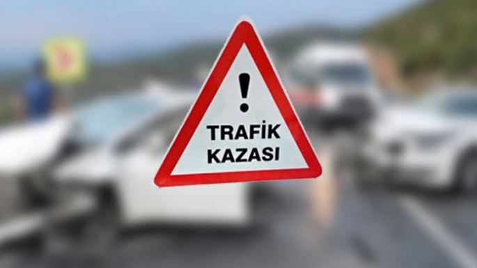 Girne Çevre Yolu’nda kaza: Araç yan yattı