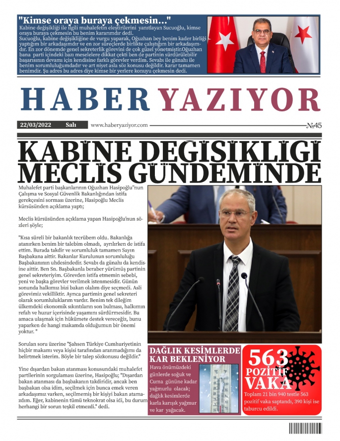 Günün manşeti (22.03.2022)