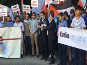  İSRAİL LEFKOŞADA PROTESTO EDİLDİ