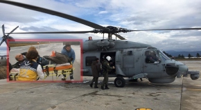 Gökçeada'da fenalaşan vatandaş askeri helikopterle tahliye edildi